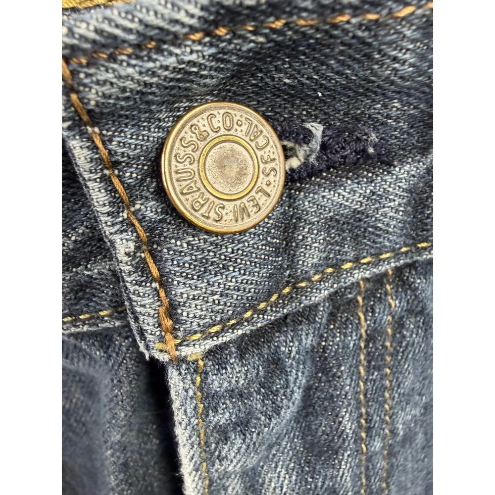Levi's Vintage 514 Slim Straight Jeans Mens Blue Medium Wash 35x29